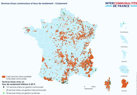 Eau potable : près de 200 collectivités avec un taux de fuite d'au moins 50%