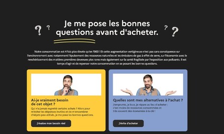 Nouvelle plateforme de l'ADEME : "Je me pose les bonnes questions avant d'acheter"